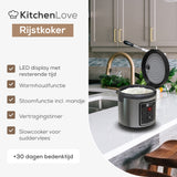 KitchenLove Rijstkoker Met Stomer En Slowcooker