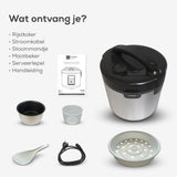 KitchenLove Rijstkoker Met Stomer En Slowcooker