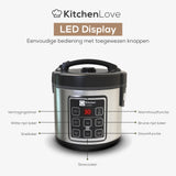 KitchenLove Rijstkoker Met Stomer En Slowcooker